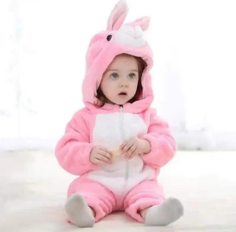 body lông nhung hình thú Mèo Hồng dành cho bé từ 4-30kg Voi 3