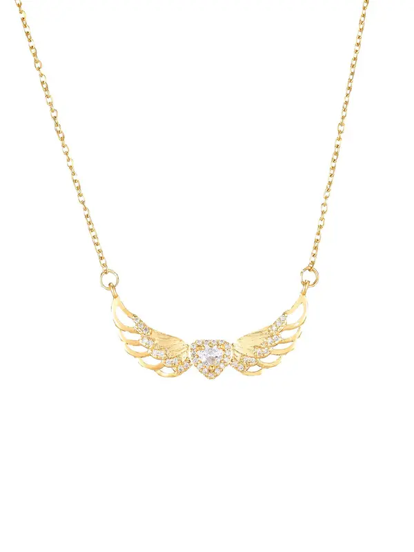 Fashion Angel Wing Design Pendant Necklace for Women & Girls, Fashion Jewelry for Party, Daily Clothing Decor, Trendy All-match & Exquisite Jewelry for Birthday Gift 8