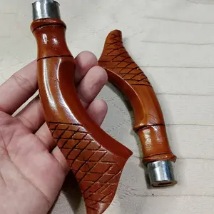 Gagang pisau siap pasang kayu rasamala 13 cm