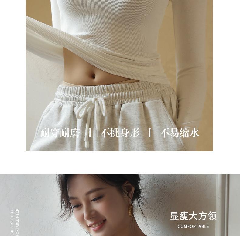 Product Introduction of 2025 Spring, Summer, Autumn Bottoming Shirt Black Low-Neck Women's Spring and Autumn Tops Long Sleeve Inner Wear Korean Style Slim Fit 15
