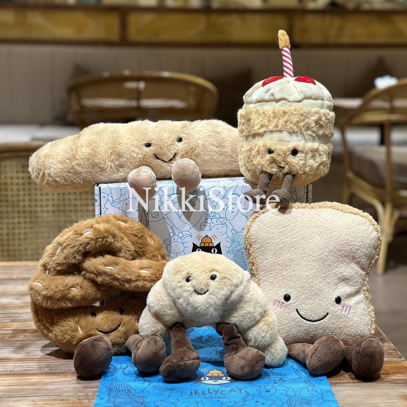 LikeAuth Jellycat Bánh Mì Gấu Bông Jellycat Jellycat Croissant Jellycat Pretzel Cao Cấp Toy Đồ Chơi
