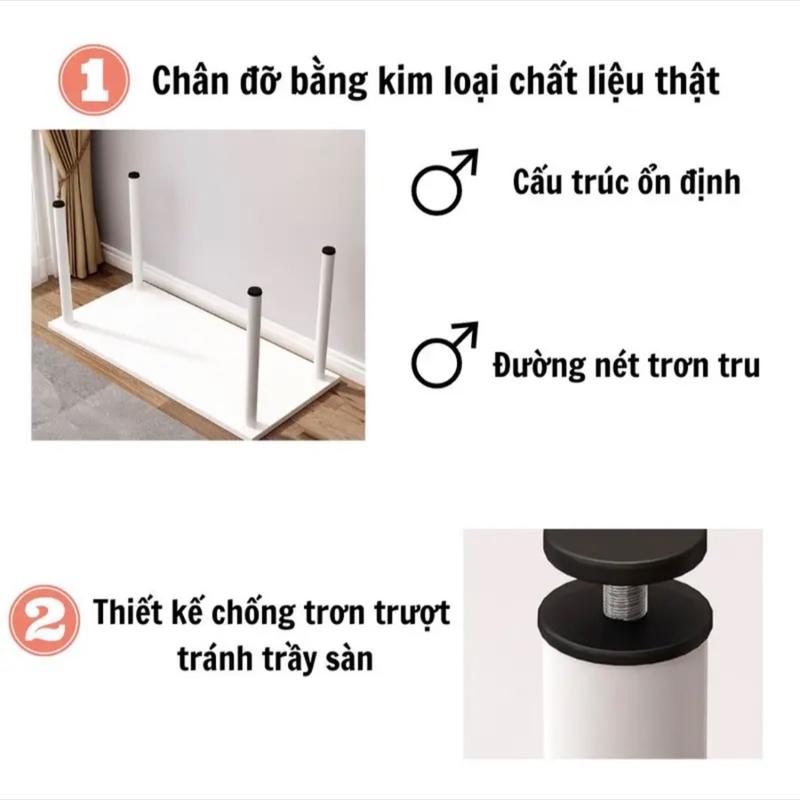 Bàn Gamming,Làm việc Decor chân sắt to tròn sơn tĩnh điện, mặt bàn gỗ chống trầy xước. Mẫu mới hot bàn _ 5