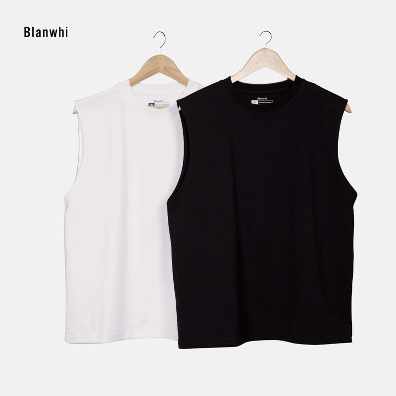 BLANWHI ÁO TANKTOP VUÔNG VÀ MÁT ĐỊNH HÌNH FORM VAI CHẤT LIỆU 95% COTTON SỢI BÔNG MỸ Menswear thông thường đơn thuần