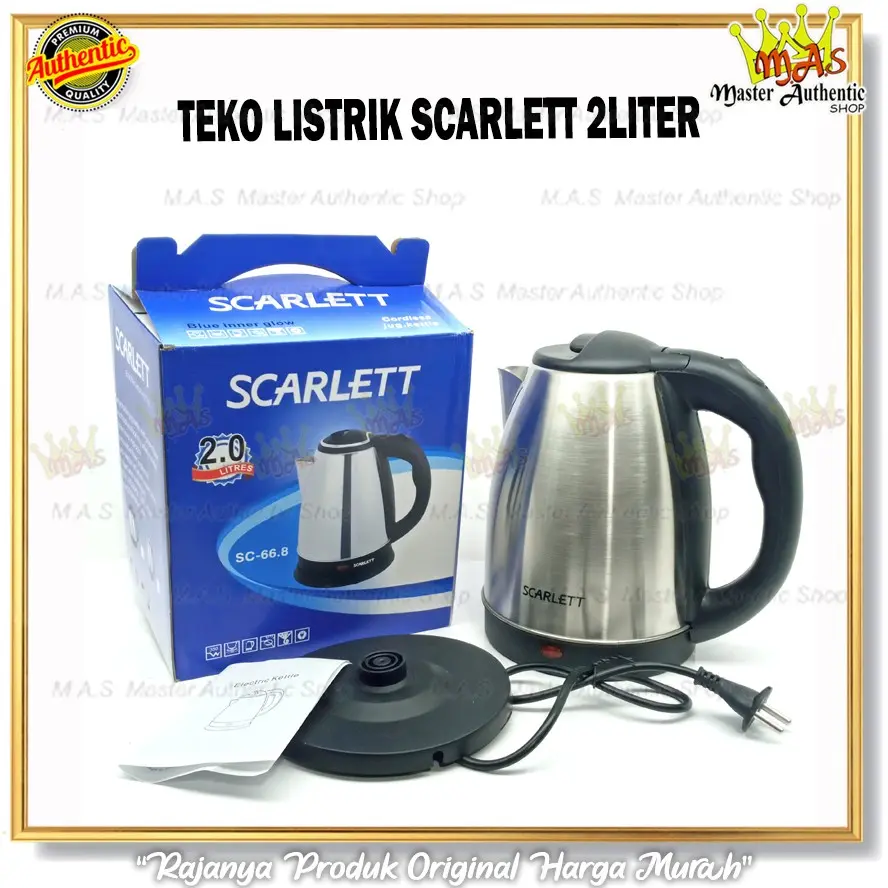 Teko Listrik Scarlett 2 Liter - Electric Heat Kettle 2L - Pemanas Air