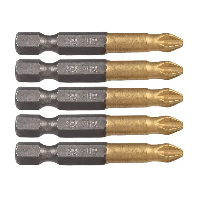 Mũi khoan chéo, đầu lục giác, phủ titan, chống trượt, tuốc nơ vít, có tay cầm, có sẵn trong 5 hoặc 10 chiếc 8