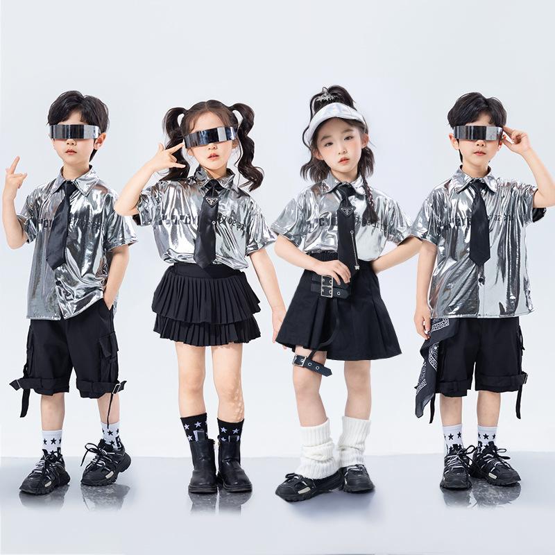 15-75KG ชุดเต้นเด็ก ชุดเต้นแจ๊ส เด็กผู้หญิง เสื้อ ชุด cover dance เด็กผู้ชาย ชุดฮิปฮอป กางเกง ชุดเต้