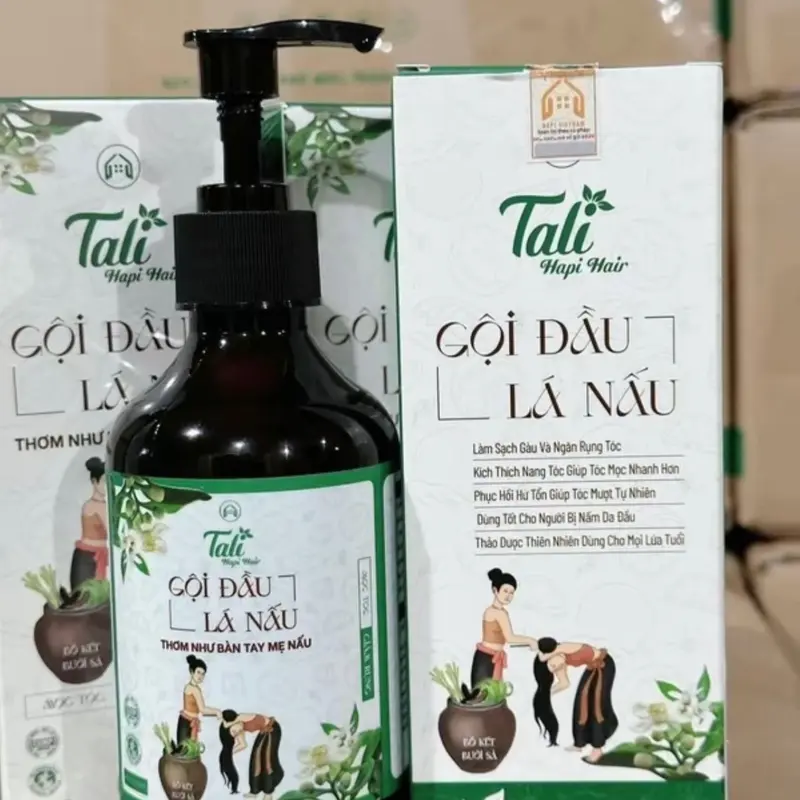 Dầu gội Lá Nấu TALI Hapi hair 5 IN 1 loại 300ml-Hỗ Trợ Giúp Kích Thích Mọc Tóc, giảm gãy rụng tóc, giảm gàu, nấm ngứa, tóc suôn mượt, cho cả nam và nữ [KÈM QUÀ] Women Dưỡng Tóc Chăm Sóc Tóc 8