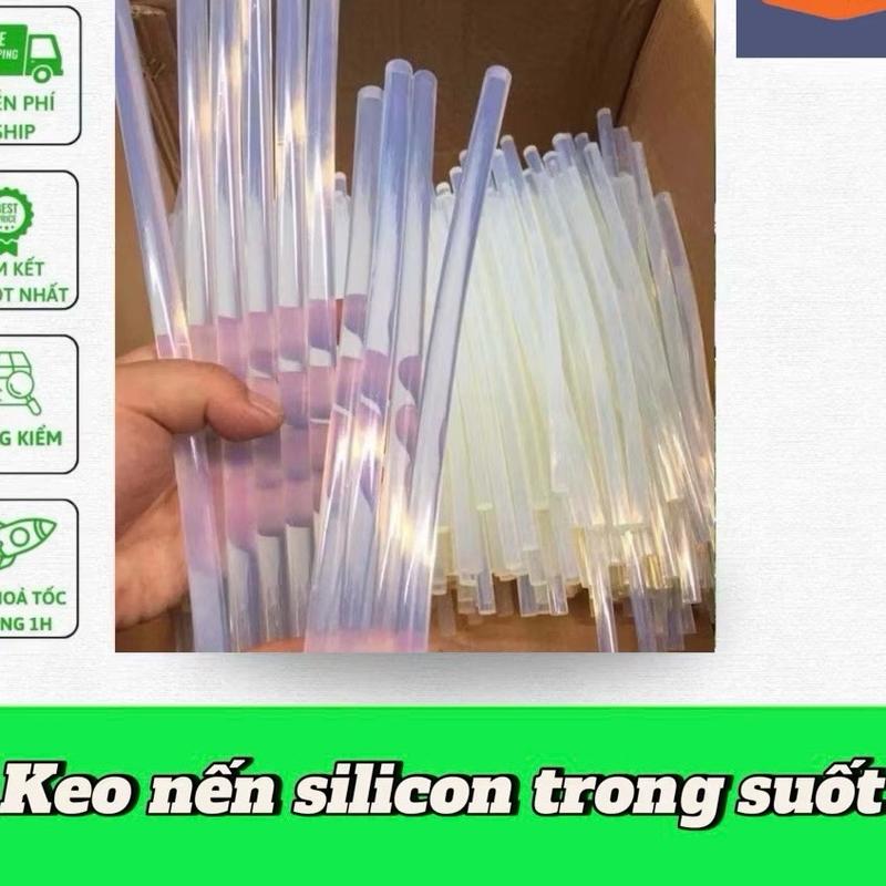 Keo Nến Trong Suốt, 1 Kg Keo Nến To Bé Bám Dính Tốt, Keo Nến Silicone Chất Lượng Cao Giá Hợp Lí