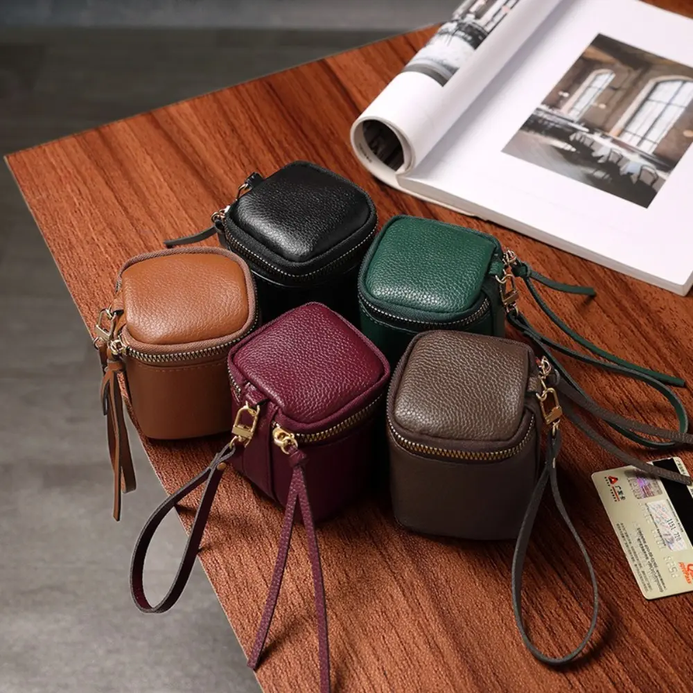 Dompet Syiling Persegi Kecil, Ringan Mini, Kalis Air, Sesuai untuk Penyimpanan Fon Kepala dan Solekan, Dompet Berzip, Untuk Wanita