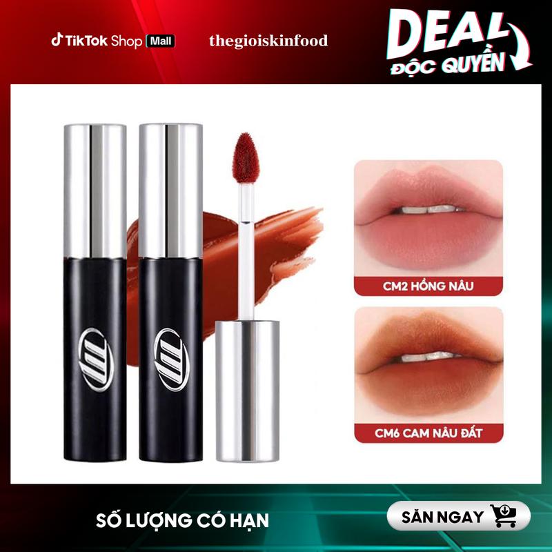 Combo 2 Son Kem Lì Trang Điểm Merzy Cyber Mellow Tint 4g Women Nữ Cosmetic Mỹ Phẩm