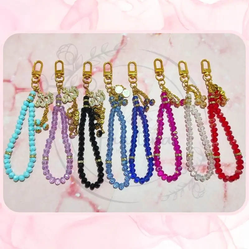 Gantungan kunci tasbih 33 butir kristal premium 0