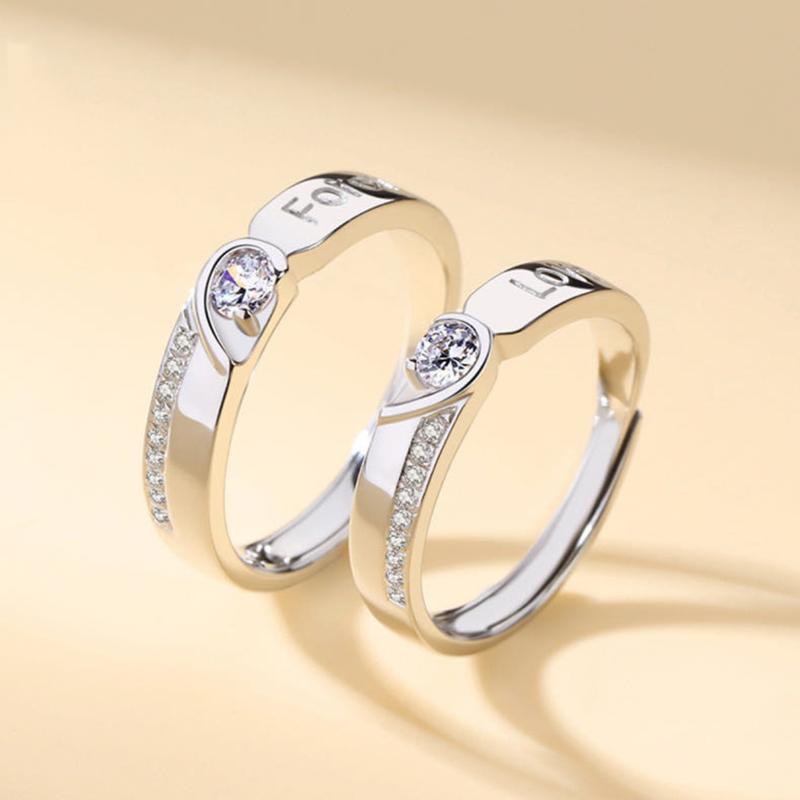Nhẫn Đôi, Thiết Kế Tình Yêu Bất Tận, Dành Cho Nam Và Nữ, Thích Hợp Cho Mối Quan Hệ Dài Hẻo, Nhẫn Kỷ Niệm, Thời Trang Và Đơn Giản 0