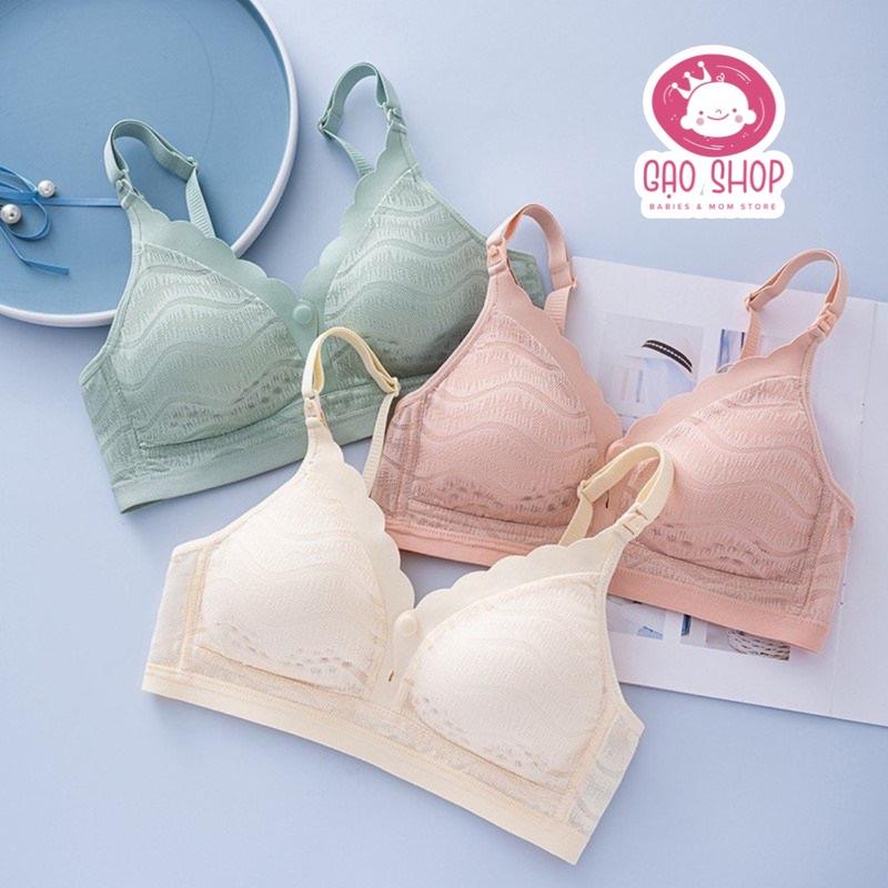 Áo lót bầu và sau sinh su đúc pha ren có cúc mở cho con bú