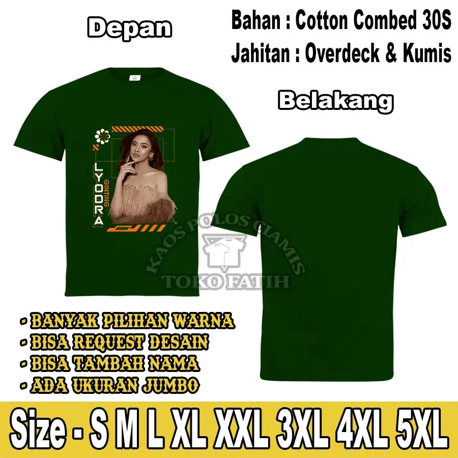 Kaos Dewasa Lyodra Ginting Lengan Pendek Combed 30S