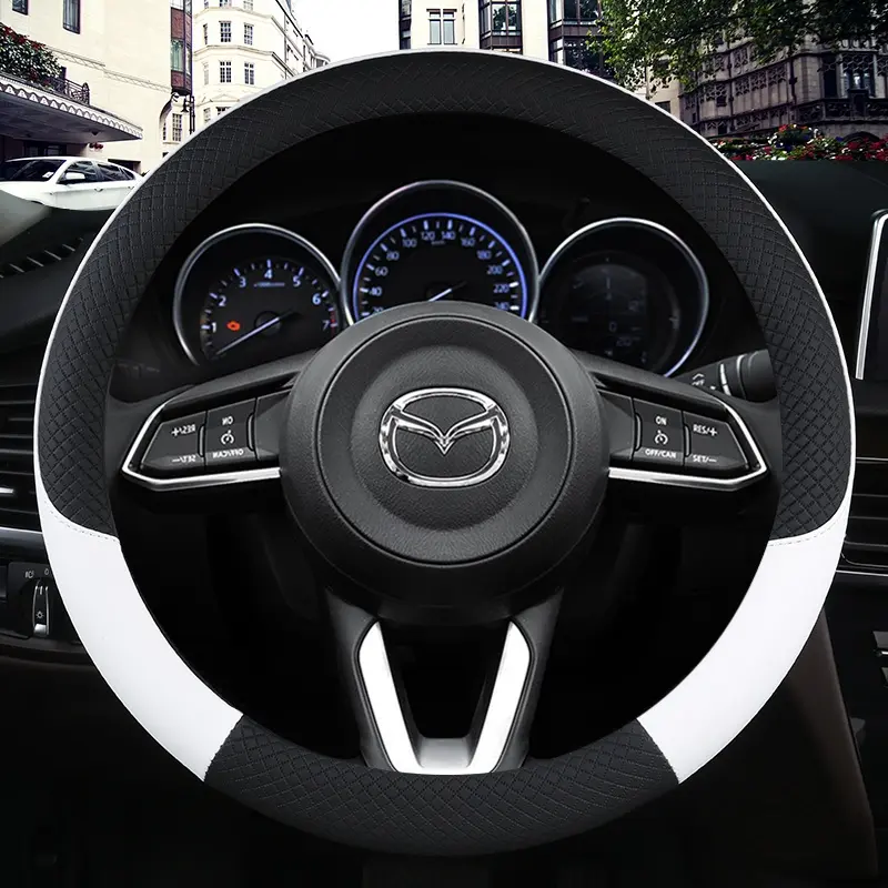 PU Leather For Mazda 2 3 6 Axela Atenza Demio CX-3 CX-4 CX-5 CX5 CX 5 CX-7 CX-9 Car Steering Wheel Cover Auto Accessories