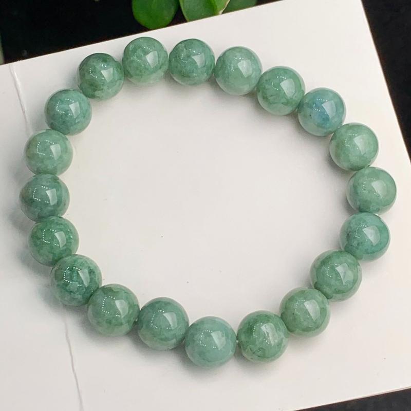 Gelang Tangan Jed Myanmar, Jed Alamiah, Manik Tangan, Manik Bulat Ais, Manik Buddha, Perhiasan Tangan, untuk Wanita, Saiz 10mm 3