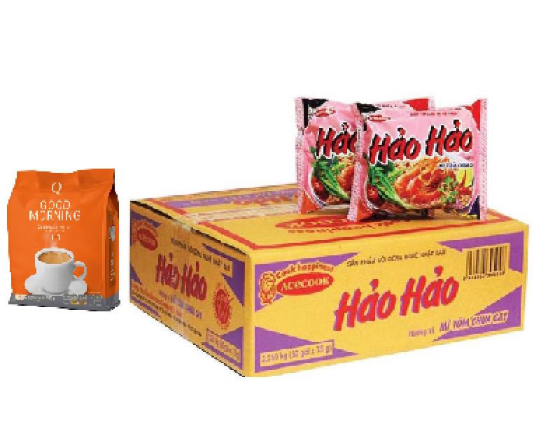 Combo 1 thùng mì HảoHảo + 1 bịch cà phê Trần Quang