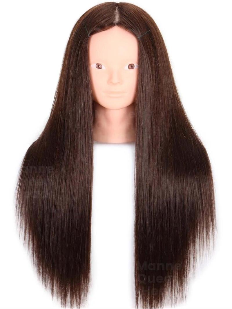 Product Introduction of 23 Inch Long Hair Mannequin Head with 70% Real Hair, Training Head Hairdresser Practice Styling Manikin Head, Cosmetology Doll Head Choice To Practice Hair Braiding 0