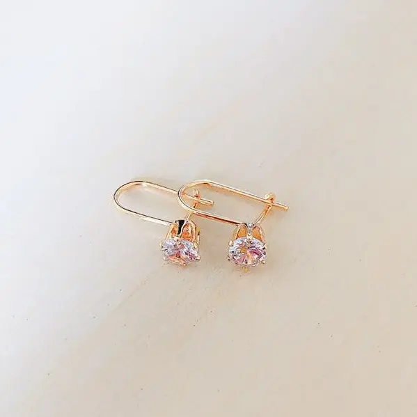 Anting Anak LIontin Putih Zirconia Gold 2