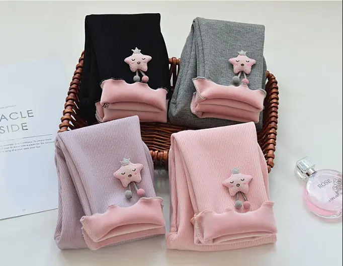 Quần tất lót lông cho bé, quần legging lót lông Giữ Ấm cho bé chất len tăm  bông mềm mại màu sắc dễ thương, mặc đi học đi chơi sz từ 8kg-30kg quần  tất lót lông quần  tất