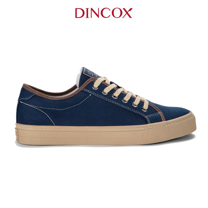  Giày Sneaker Đế Bằng Vải Canvas Nam Nữ E12 Dark Navy Chính Hãng Dincox Shoes 