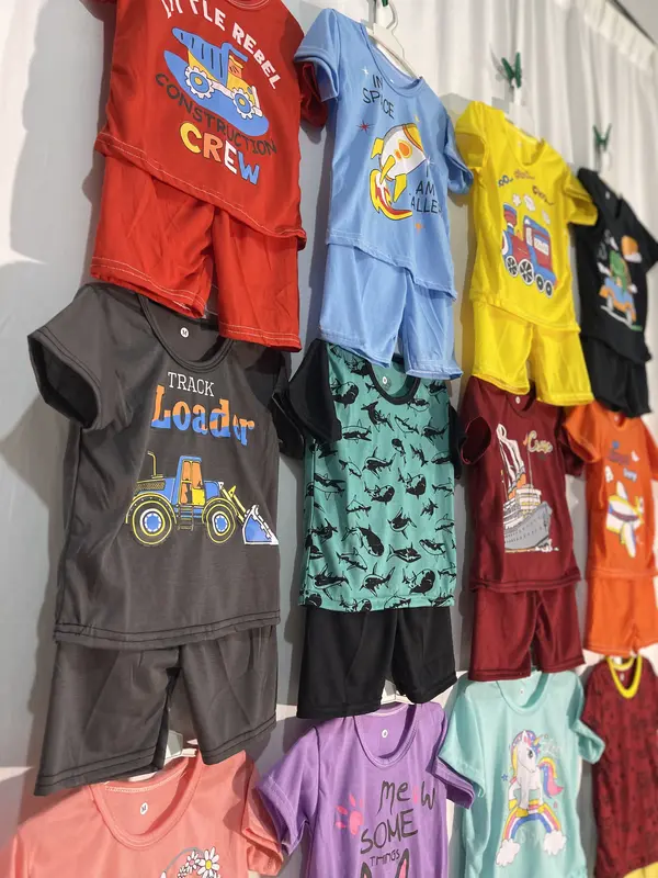 PAKET 10 SETEL Setelan Anak Laki Laki Perempuan Baju Stelan Kaos Cowok Cewek Lengan Celana Pendek 4 5 Tahun Viral Parsel Baseball Distro Labubu Tung Tung Tung Sahur Anomali Motif Kode 12 Fashion 4