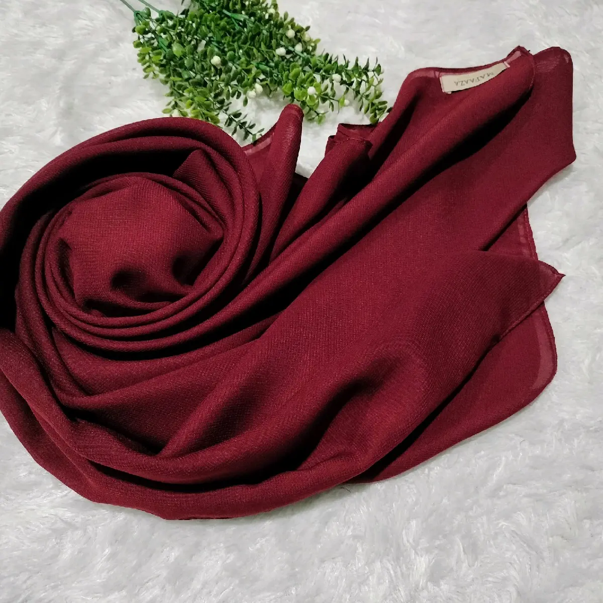 Hijab POLYCOTTON DOUBLE HYCON EL ROYAL Hijab Segi 4