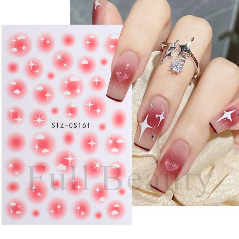  Sticker 3D | Má Hồng Đào & Lung Linh Mây | Hình Dán Móng Tay STZ-CS161 