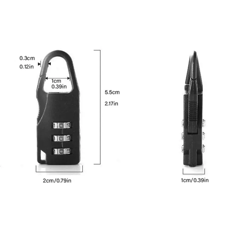 Khóa Kết Hợp Vali Digit, Cầm Tay, Chống Trộm, Làm Bằng Nhựa, Ba Lô, Khóa Ngăn Kéo, An Toàn, Ổ Khóa Kết Hợp Mini, Thích Hợp Cho Túi 2