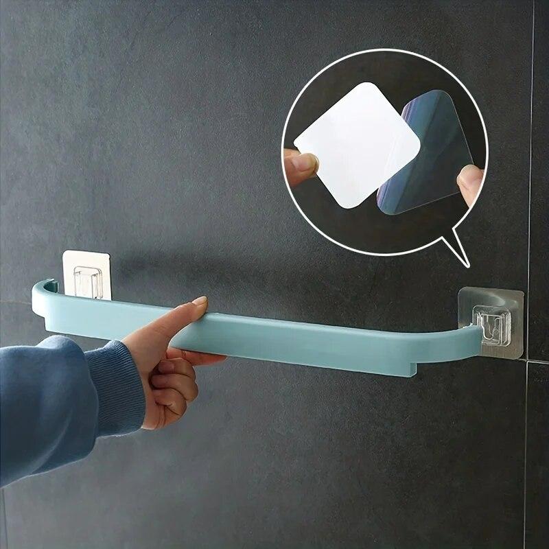 Product Introduction of 1pcs Extended Towel Rack Wall-Mounted Slipper Holder Bathroom Organizer With Multiple Storage Options Bathroom Accessories 20