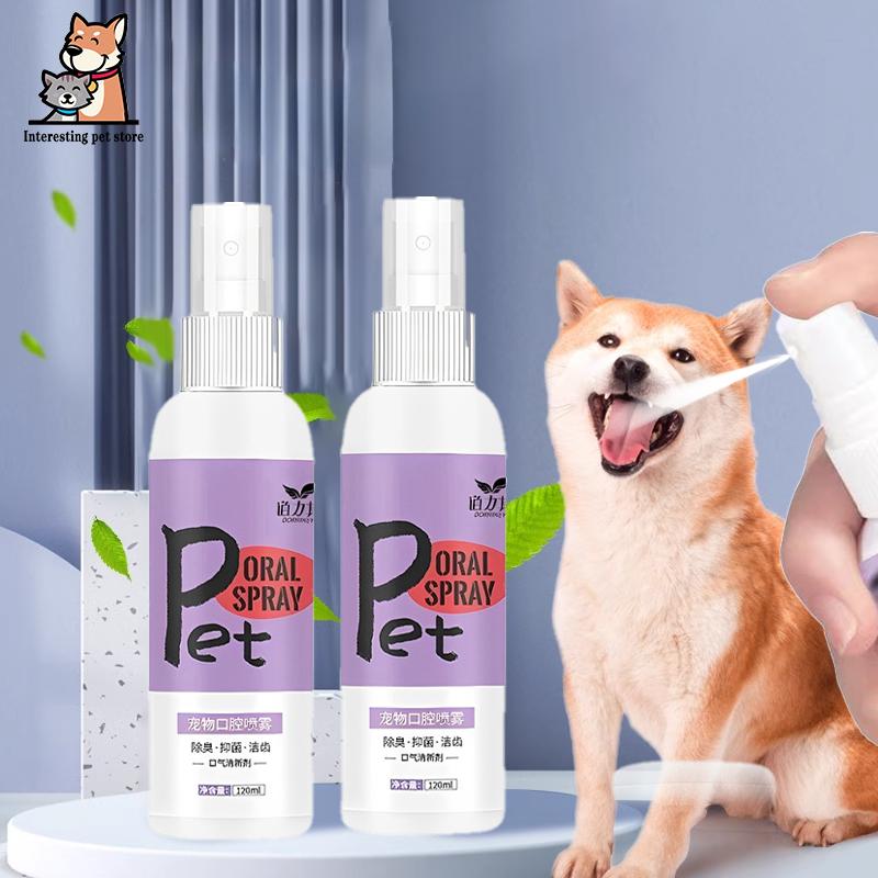 Xịt Vệ Sinh Khử Mùi Hôi Răng Miệng Cho Chó Mèo Oral Spray Pet 120ml - Xịt Răng Miệng Cho Chó Mèo suat am sữa tắm suat am dog teeth