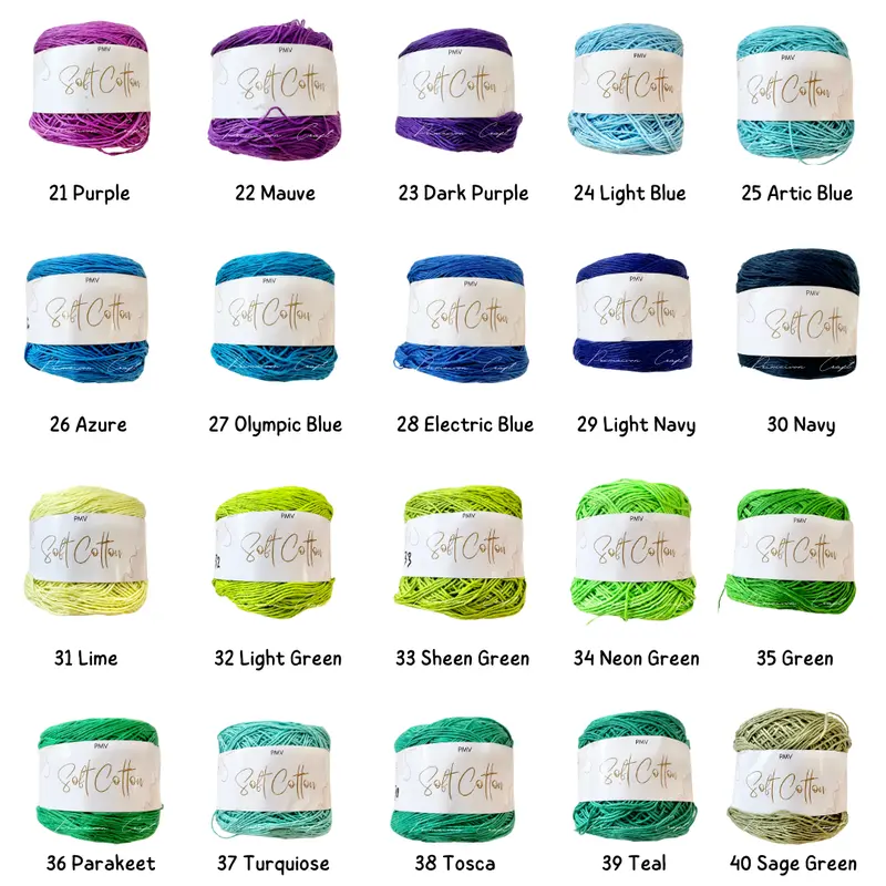 Benang rajut soft cotton SMALL ply SCS1 1