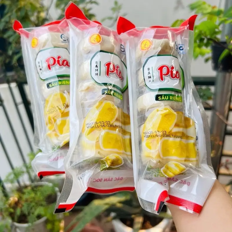Bánh pía sầu riêng mini gói 100g (5 bánh nhỏ) | vị sầu riêng 2