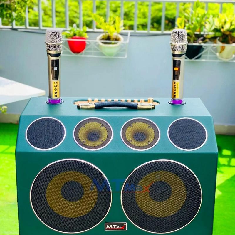 Loa Xách Tay Karaoke Bọc Da Cao Cấp MTMAX Y5 Pro Hệ Thống Bass Đôi 20, 8 Đường Tiếng Mạnh Mẽ, Tặng Kèm 2 Micro Không Dây Bắt Sóng Xa, Chống Hú, Karaoke Giải Trí Đa Năng 1