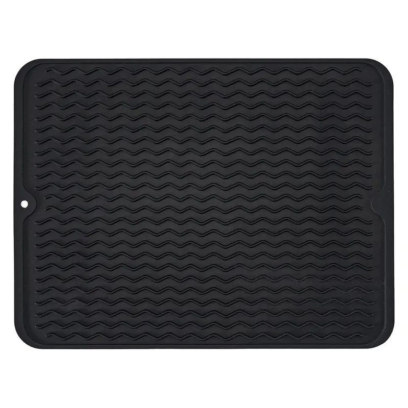 Silicone Tableware Drying Mat, Heat Resistant Non-slip Placemat, Kitchen Countertop Protector, Kitchen Accessories for Home Use 0
