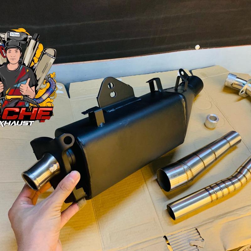 Pô Móc Winner X Nhét cổ Tăng 2 Khúc Inox304 Sử dụng Winer Sonic Raider Fi Ex150-155