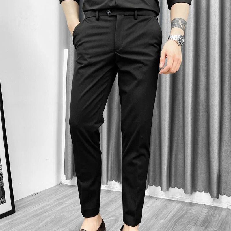 Quần Âu - LUXURY - cao cấp - chất Cotton - mềm mịn - co giãn tốt Menswear Nam Pants Trắng