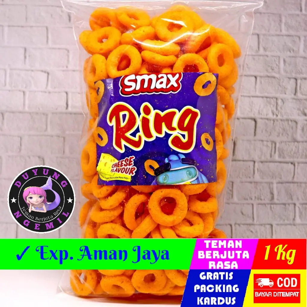 [1Kg] Ring  Smax Keju / Ring smax Xtra Pedas | Duyung Ngemil - camilan termurah makanan ringan jajanan murah cemilan sehat snack kiloan