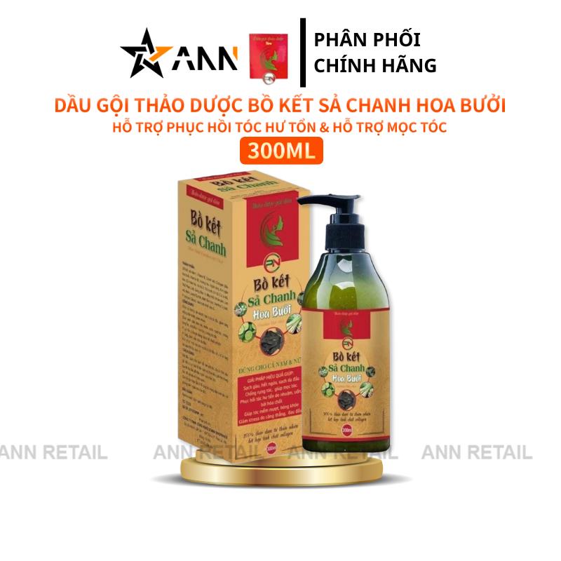  Dầu Gội Thảo Dược Bồ Kết Sả Chanh Hoa Bưởi Daichiso Việt Nhật 300ml Cao Cấp - Dầu Gội Bồ Kết Hỗ Trợ Phục Hồi Hư Tổn Tóc 