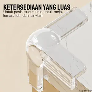 Pelindung Sudut Meja dengan Udara Anti-Benturan, Terbuat dari PVC & Silikon Aman Bebas BPA, Lembut Tahan Benturan Hentikan Cedera Anak, Versatile Desain (T/L/Bunga Teratai) Mudah Pasang & Dibersihkan