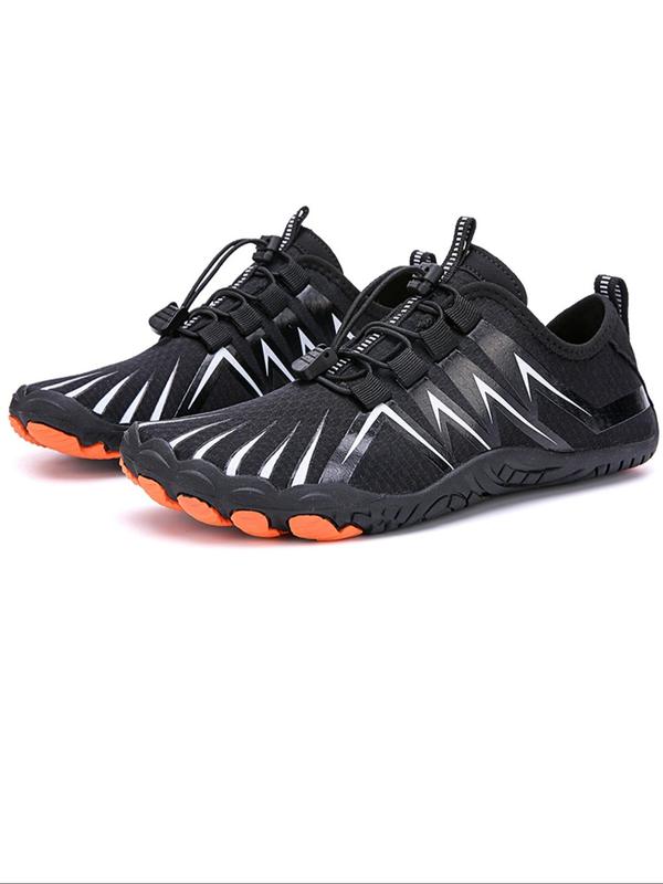 1 Pair Women's Lightweight Breathable Water Shoes, Geometric Pattern Patchwork Design Outdoor Activities Shoes for Hiking, Fishing, Surfing, Swimming, Summer 2024 Trendy Shoes for Women 3