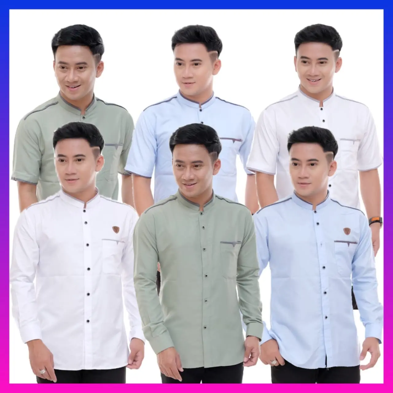 Baju koko pria Dewasa muslim new exlusive Kain Lembut