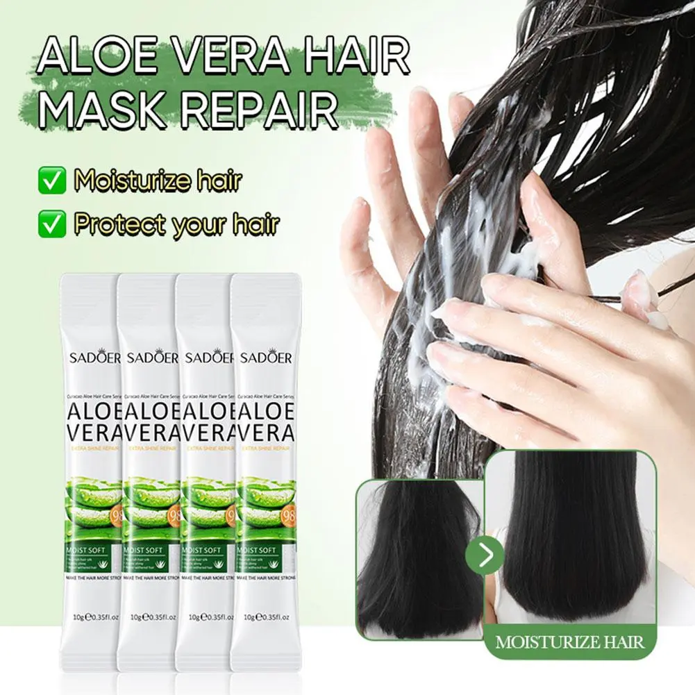 Aloe Vera Repair Hair Mask Smooth Nourish Straighten Care Hair P3A8 -  TikTok Shop Singapore