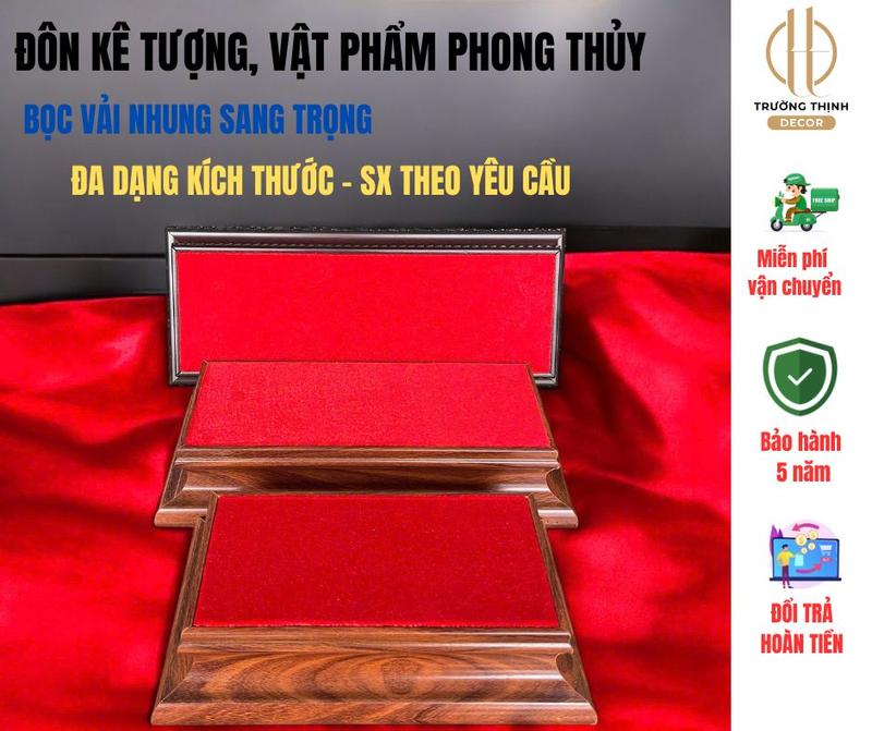 Đôn kê tượng vật phẩm phong thủy - Hình chữ nhật Nhiều kích thước