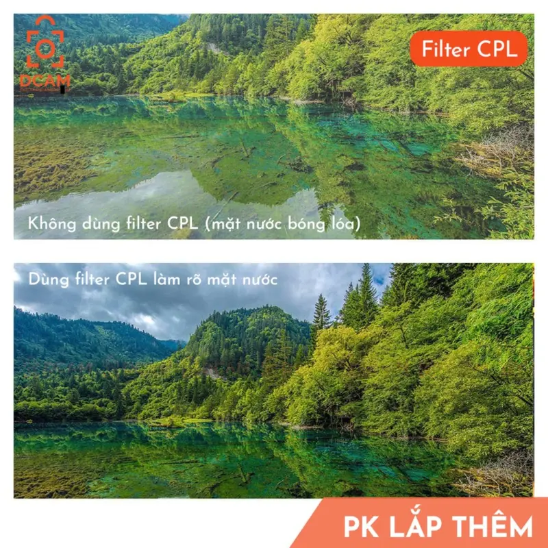 FILTER CPL kính lọc đường kính phi 40,5mm 43mm 49mm 52mm 55mm 58mm 62mm 67mm 72mm 77mm 82mm 3