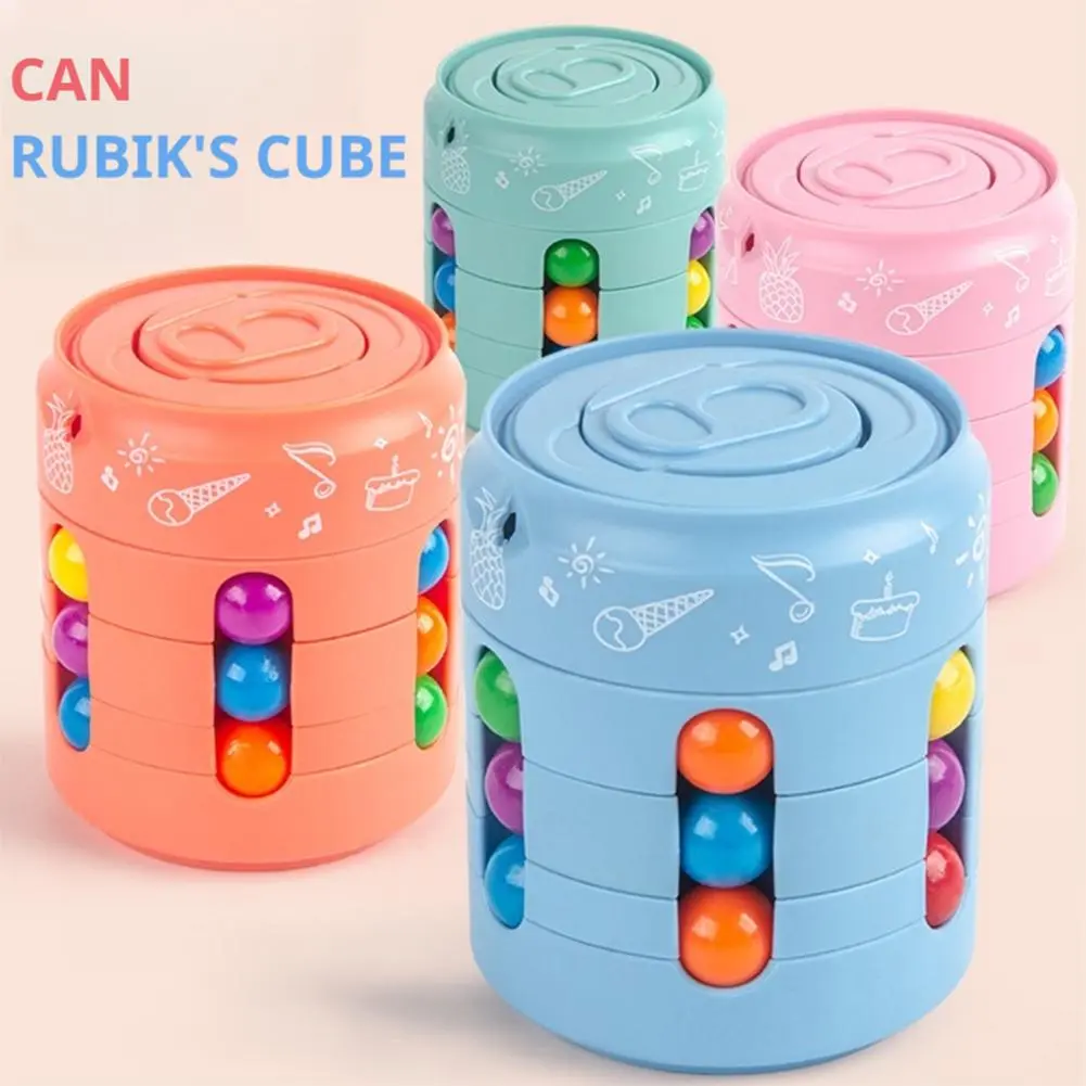 New Magical Cube Bean Toy Rotating Fingertip Puzzle Functions Fidget Spinner Colorful Relieves Stress Decompression Toys Gifts