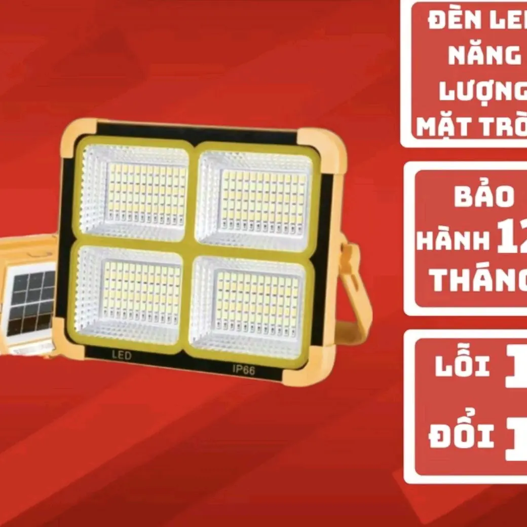 Đèn năng lượng mặt trời cầm tay 300w hai chế độ sạc - Tiết kiệm điện năng