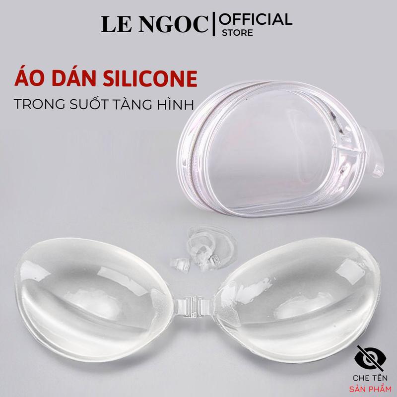 Áo Dán Silicone Trong Suốt Nâng Vòng 1 Keo Dính Chắc Chống Thấm Nước Cho Nữ Kèm Dây Trong Lê Ngọc 432 miếng độn ngực silicon