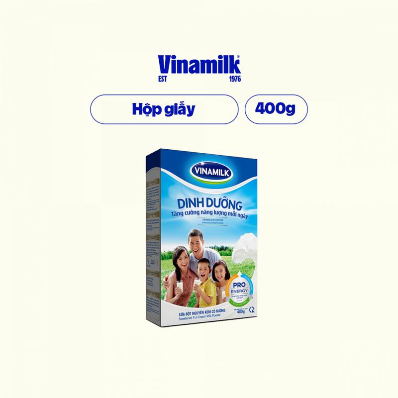  Sữa bột nguyen kem có đường Vinamilk - Hộp giấy 400g 