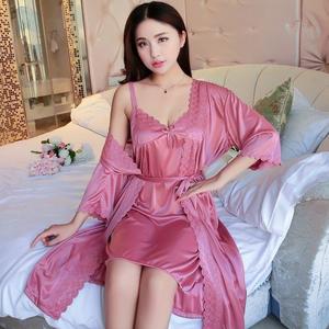 Piyama Wanita, Stok Sedia KL, Baju Tidur, Saiz Bebas, Set Kimono, Baju Tidur, 20 Warna Tersedia, Satin Merah, Beige, Sutera, Hijau, Pic, Merah Jambu, Hitam, Biru Sleepwear